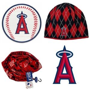 NEW MLB Los Angeles Anaheim Angels Baseball Cacique Beanie Hat &‎ Infinity Scarf